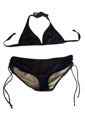 Banana Republic Women’s  Chocolate Brown Triangle Halter Bikini Set